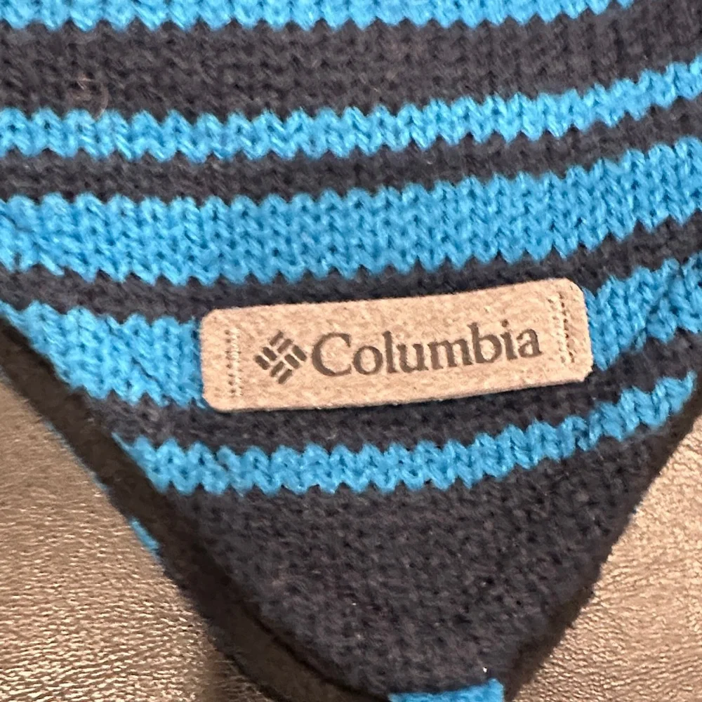 Columbia Kids Blue and Black Knit Hat